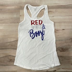 Red White & Booze 4th of July Tank
